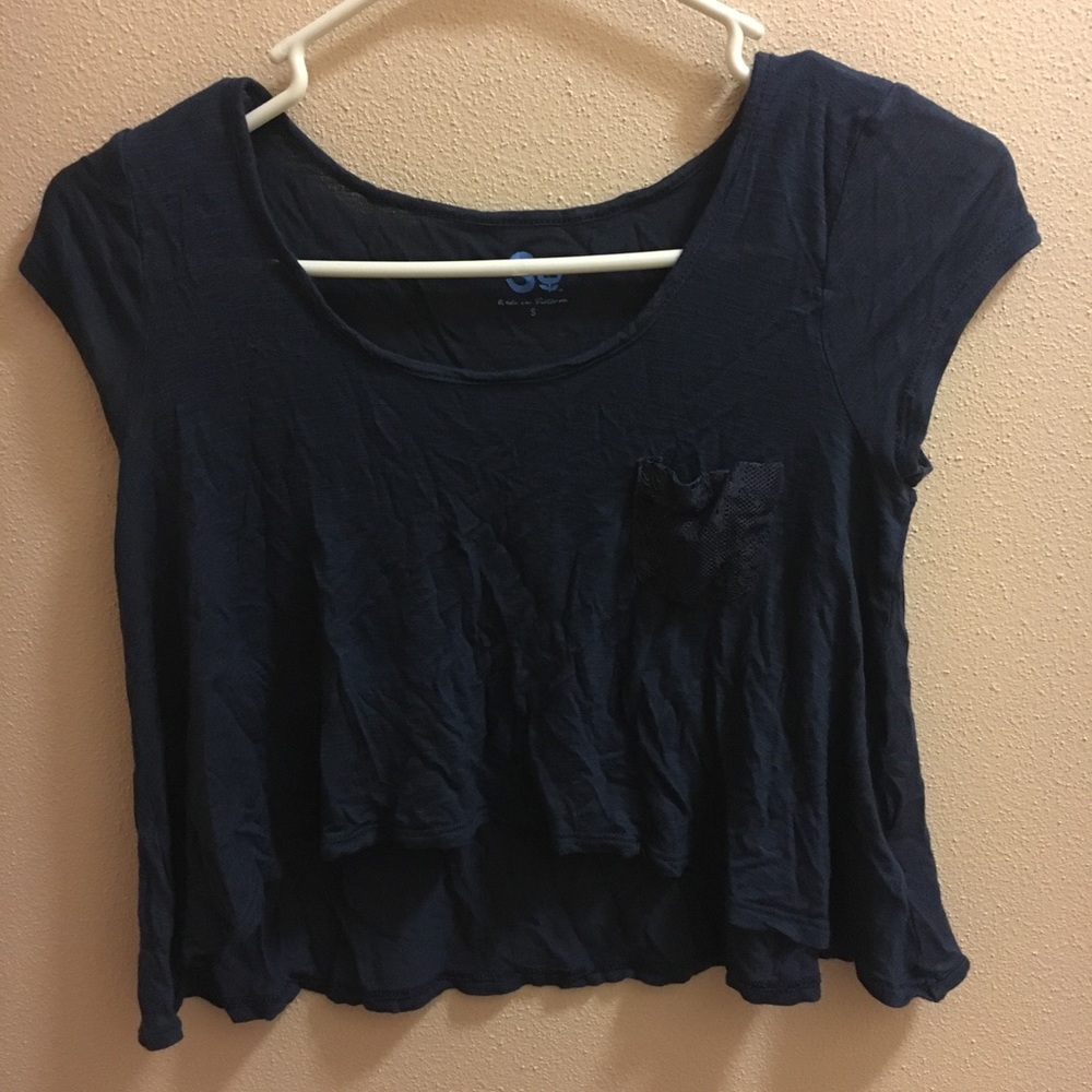 Dark Blue Crop Top